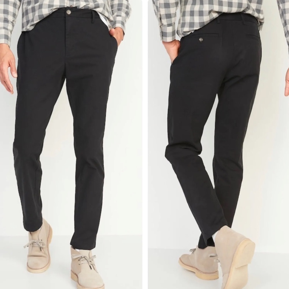 Old Navy Ultimate Straight Built-In Flex Black Pants Men NEW 30 x 30